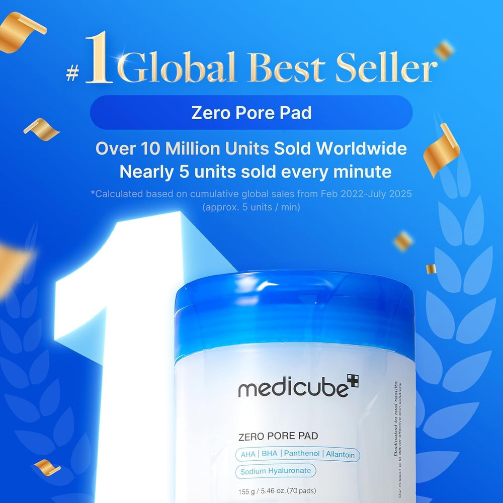 Medicube Zero Pore Pad - 3 Pack Bundle, 210 Pads, AHA BHA Exfoliating Toner Pads | Organic Wellness Hub