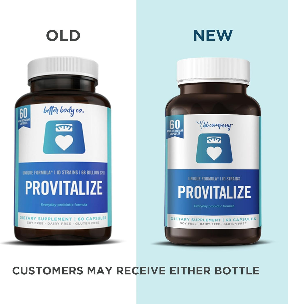 Provitalize Probiotic 68.2 Billion CFU | 10 Strains + Turmeric & Natural Herbs | Weight & Gut Support | 60 Acid-Resistant Capsules - Organic Wellness Hub