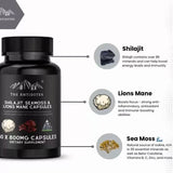 Shilajit Sea Moss & Lion's Mane Capsules 800mg - Brain, Energy & Daily Wellness Support | 60 Capsules | Organic Wellness Hub
