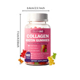 Bushaid Collagen Biotin Gummies 3-Pack Bundle 2000mg | Hyaluronic Acid, Biotin, Vitamins C & E | Skin Hair Nails & Joint Support | 180 Gummies | Organic Wellness Hub