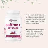 Organic Wellness Hub | Saffron+ Advanced Capsules 60ct — Clean Ingredients Only, Vegetarian, Mood Support, Lab Tested Dietary Supplement by Micro Ingredients