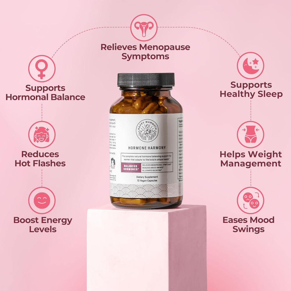 MEOED Hormone Harmony | Menopause Relief | 72 Vegan Capsules | Organic Wellness Hub