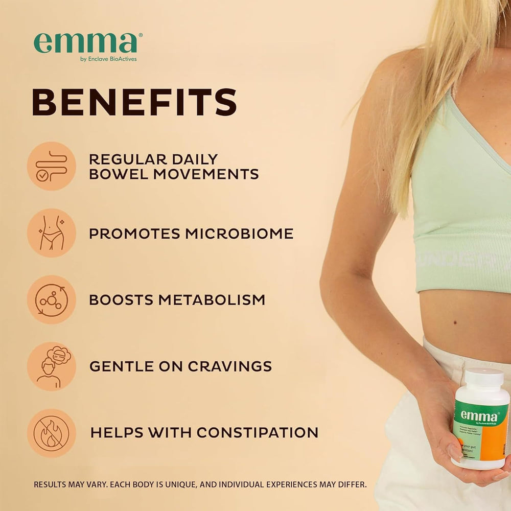 Emma Gut Health Supplement 60 Capsules | Digestive Support & Bloating Relief | Organic Wellness Hub