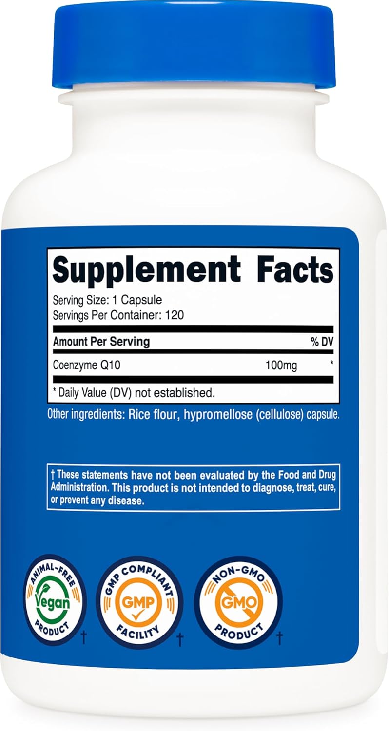 Nutricost CoQ10 Coenzyme Q10 100mg (3 Pack) – 360 Capsules Total | Premium CoQ10 Supplement | Organic Wellness Hub