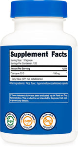 Nutricost CoQ10 Coenzyme Q10 100mg (3 Pack) – 360 Capsules Total | Premium CoQ10 Supplement | Organic Wellness Hub