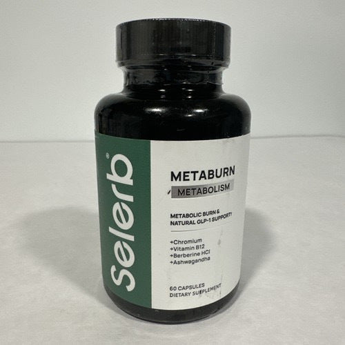 Selerb Metaburn Metabolism - 8-in-1 Natural GLP-1 Support | Berberine, Chromium, B12 & Ashwagandha | 60 Capsules | Lab Tested | Organic Wellness Hub