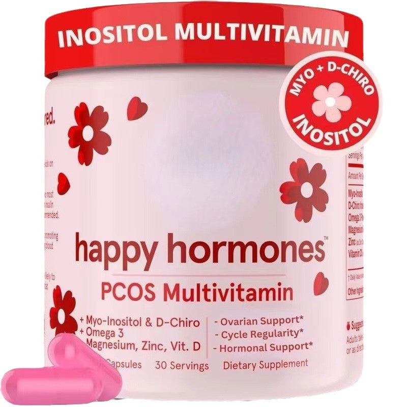 Happy Hormones PCOS Multivitamin with Myo-Inositol & D-Chiro | Women's Hormonal Support | Organic Wellness Hub