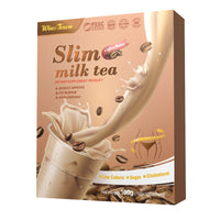 WinsTown Slim Milk Tea - 10 Sachets (100g) | Appetite Reducer, Fat Burner & Antioxidant | Low Calorie, Sugar-Free, Cholesterol-Free | Nature Flavor Dietary Supplement