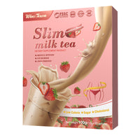 WinsTown Slim Milk Tea - 10 Sachets (100g) | Appetite Reducer, Fat Burner & Antioxidant | Low Calorie, Sugar-Free, Cholesterol-Free | Nature Flavor Dietary Supplement
