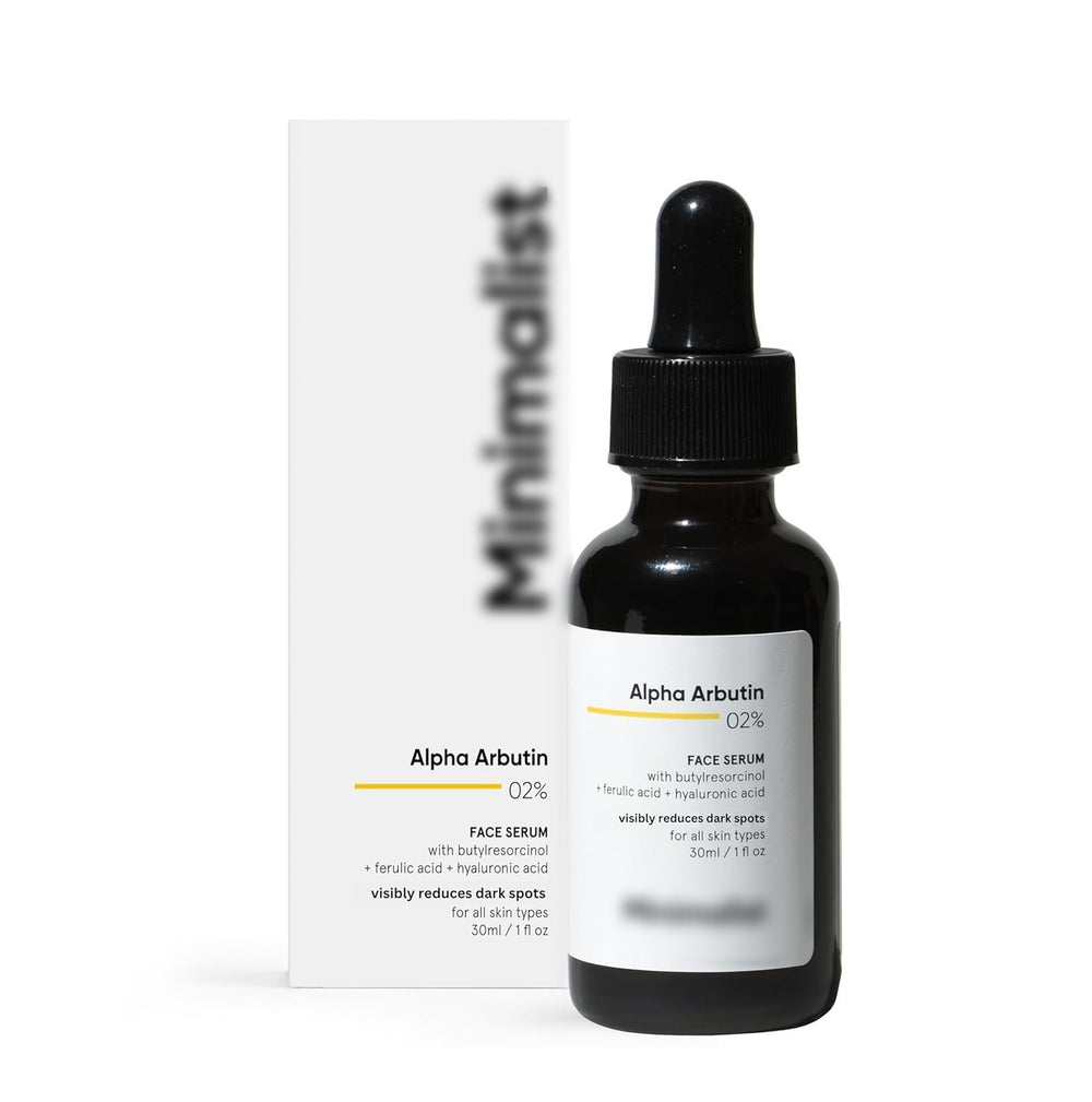 Alpha Arbutin 2% Face Serum with Hyaluronic Acid & Ferulic Acid 30ml | Dark Spot & Brightening Serum | Organic Wellness Hub
