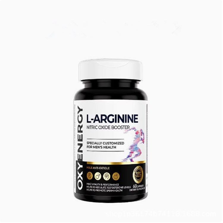 L-Arginine Nitric Oxide Booster for Men | 60 Capsules | Organic Wellness Hub