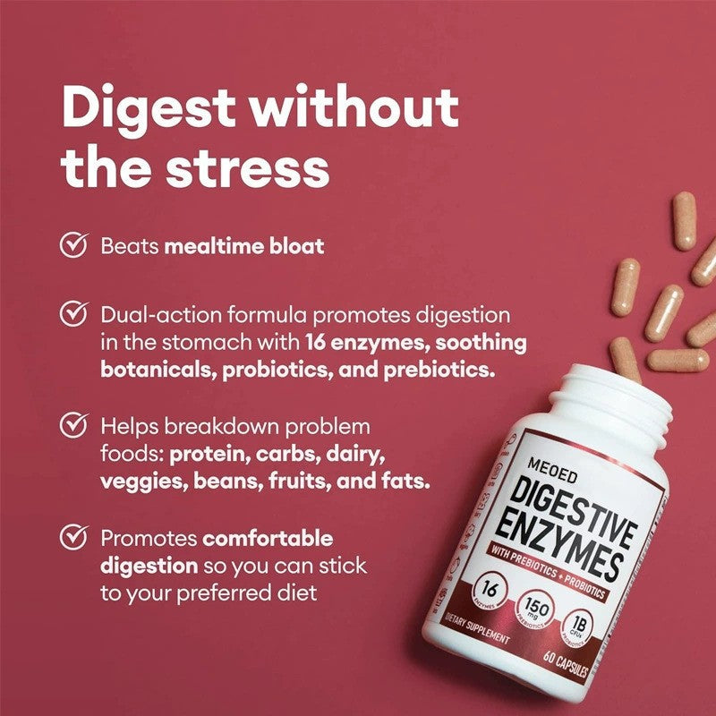 Digestive Enzymes & 60 Billion Probiotic Combo Pack - Gut Health, Digestion & Digestive Support Bundle 120 Capsules | Organic Wellness Hub