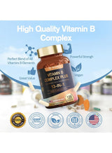 Totaria Health Vitamin B Complex Plus 13-in-1 – Energy & Nervous System Support | 120 Capsules | Organic Wellness Hub