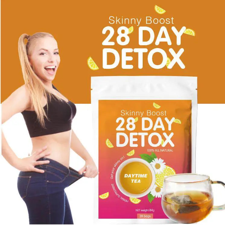 3-Pack Skinny Boost 28 Day Detox Daytime Tea | 100% Natural Herbal Slimming Tea – 84 Bags