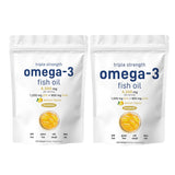 Triple Strength Omega-3 Fish Oil 4200mg | 1200mg EPA + 900mg DHA | Lemon Flavor Burpless Softgels 240 | Organic Wellness Hub