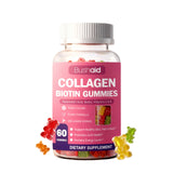 Bushaid Collagen Biotin Gummies 2000mg | Hyaluronic Acid, Vitamins C & E | Skin Hair Nails & Joint Support | 60 Gummies | Organic Wellness Hub