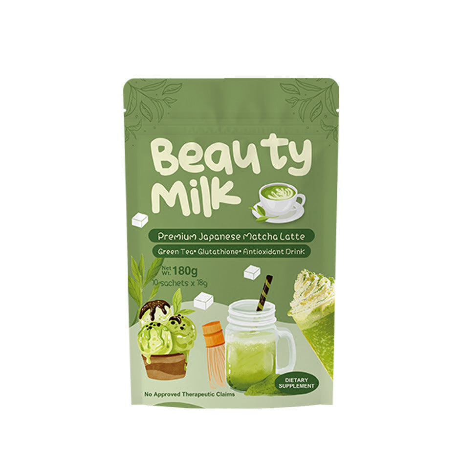 Beauty Milk Premium Japanese Banana Probiotic & Collagen Drink -- 50,000mg | 10 Sachets | Organic Wellness Hub