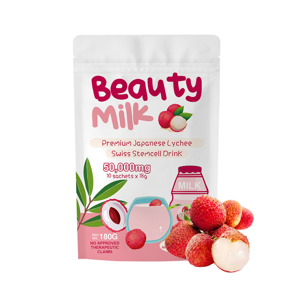 Beauty Milk Premium Japanese Banana Probiotic & Collagen Drink -- 50,000mg | 10 Sachets | Organic Wellness Hub