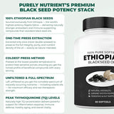 100% Pure Ethiopian Black Seed Oil Softgels - Natural Antibiotic, Immune & Digestive Support | 60 Softgels | Lab Tested, Quality Guaranteed | Organic Wellness Hub