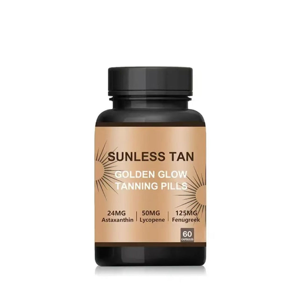 Sunless Tan Golden Glow Tanning Pills 60 Capsules | Bronzed Glow & Skin Support Supplement | Organic Wellness Hub