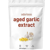 Odorless Aged Garlic Extract | 300 Softgels | Heart Health, Immunity & Antioxidant Support | GMO Free, Gluten Free, Lab Tested | Organic Wellness Hub
