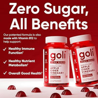 Goli Apple Cider Vinegar Plus Gummies Zero Sugar 3 Pack | 180 Gummies | Worlds First ACV Gummy | With Probiotics for Bloating | Unfiltered ACV | Vegan Non GMO Gluten Free Dietary Supplement