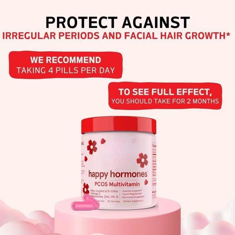 Happy Hormones PCOS Multivitamin with Myo-Inositol & D-Chiro | Women's Hormonal Support | Organic Wellness Hub