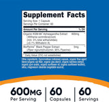 Nutricost KSM-66 Ashwagandha Root Extract 600mg (3 Pack) – 180 Capsules Total | Premium Adaptogenic Supplement | Organic Wellness Hub