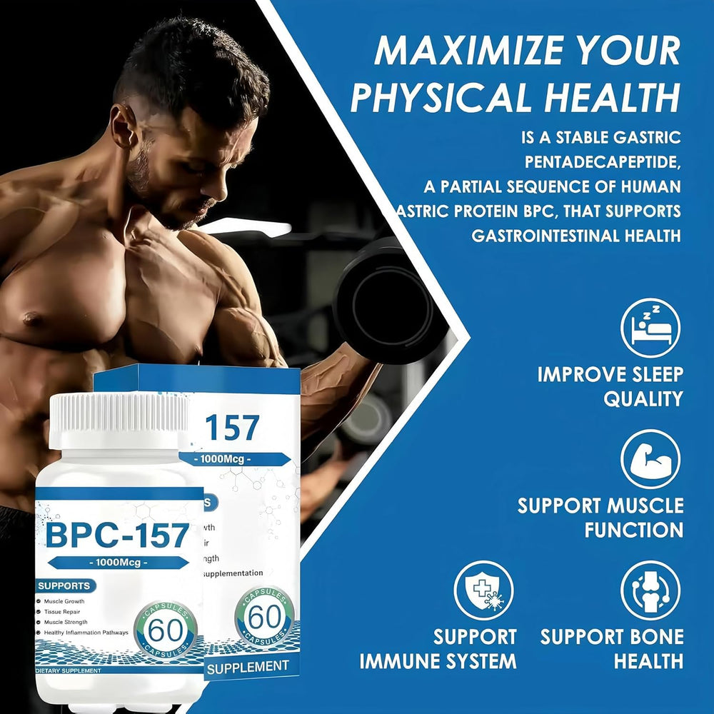 BPC-157 1000mcg Capsules | Muscle Recovery & Tissue Support Supplement | Organic Wellness Hub