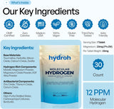 Hydroh Molecular Hydrogen Tablets | 12PPM H2 Antioxidant Supplement | IHSA Certified | Viral on TikTok | 30 Tablets 30-Day Supply | Energy, Hydration & Wellness - Organic Wellness Hub