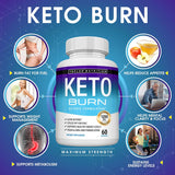 Toplux Nutrition Keto Burn 1200mg | Ketosis Formulation | Ultra Ketones | 60 Capsules | Vegan & Non-GMO | Lab Tested | Organic Wellness Hub