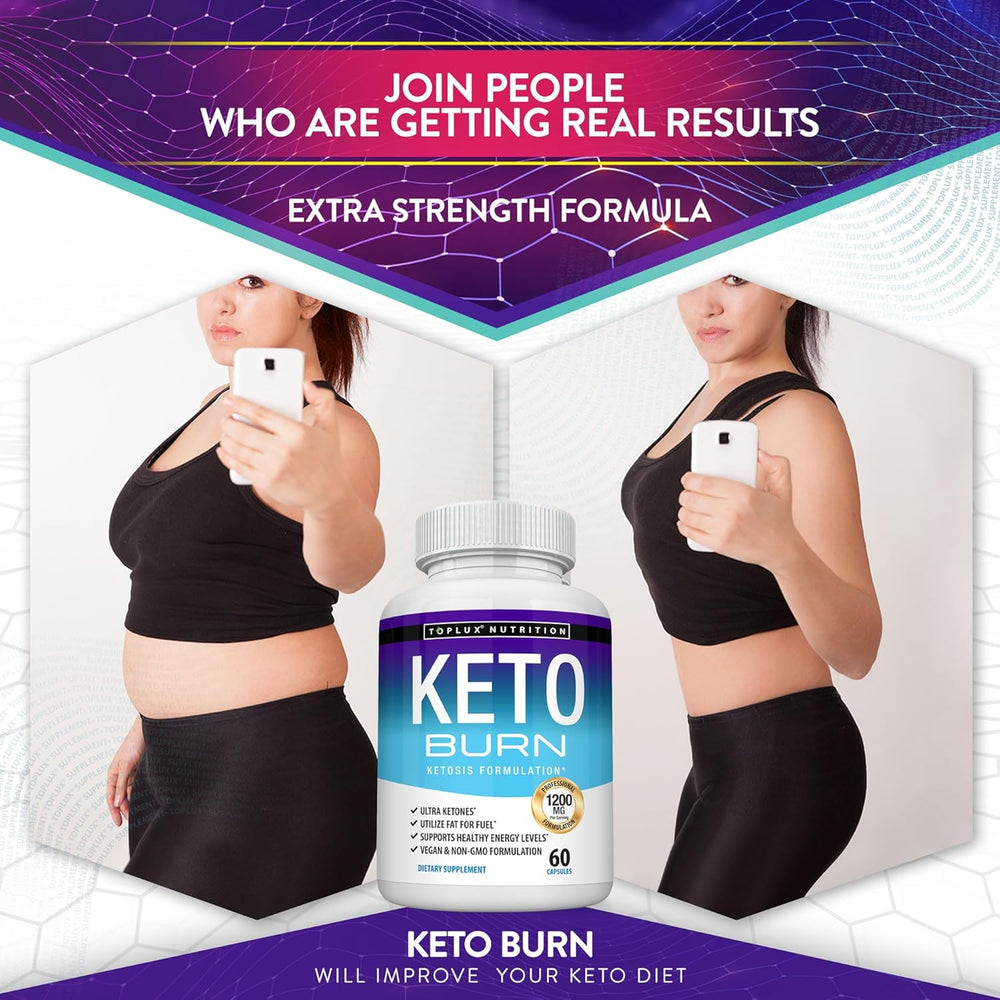 Keto Boost 3-Pack | 1300mg Ketosis Formula | Lab Tested | 180 Capsules | Non-GMO | Organic Wellness Hub