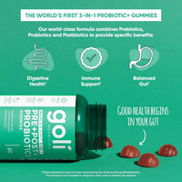 Goli Nutrition World's First 3-in-1 Pre+Post+Probiotics Gummies — 3-Pack Bundle (180 Gummies) | Lab Tested | Digestive Health, Immune Support & Balanced Gut Dietary Supplement