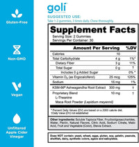 Goli Ashwagandha Plus Gummies Zero Sugar 3 Pack | 180 Gummies | Americas Number 1 | KSM 66 | L Theanine | Maca | Vitamin D | Relax Restore Unwind | Vegan Non GMO Gluten Free