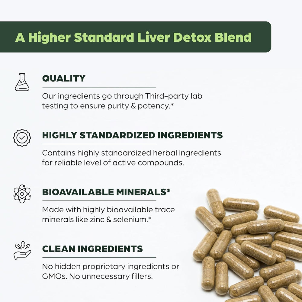 SANHEPTOP Liver Cleanse & Detox Capsules — Milk Thistle, Dandelion, Berberine, Turmeric | 70 Caps | Organic Wellness Hub