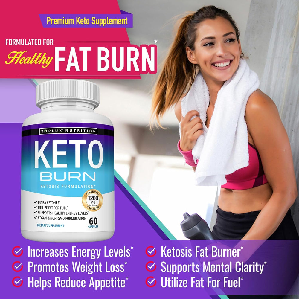 Keto Boost 3-Pack | 1300mg Ketosis Formula | Lab Tested | 180 Capsules | Non-GMO | Organic Wellness Hub