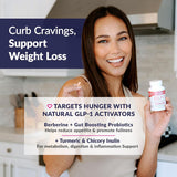 SkinnyFit GLP-1 Natural Slimming Probiotic | Berberine Extract for Appetite Control, Cravings & Healthy Weight Management - 30 Capsules | Organic Wellness Hub