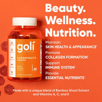 Goli Superfruits Gummies 3-Pack | Gluten-Free, Vegan, Non-GMO Beauty & Wellness Supplement — 180 Pieces