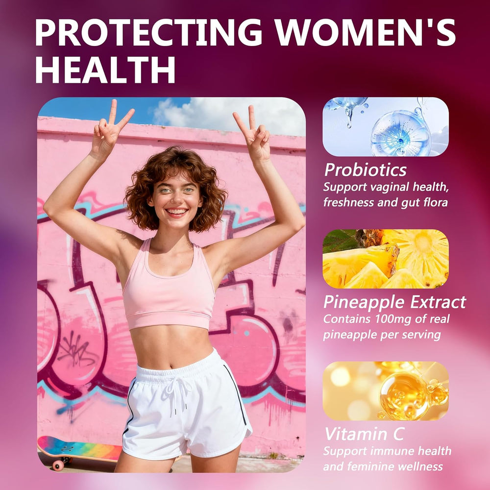 Feminine Balance Gummies 3-Pack | Yeast, Gut & pH Support | Lab Tested | Organic Wellness Hub