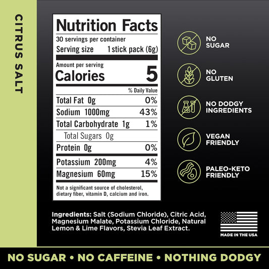 LMNT Citrus Salt Electrolyte Drink Mix 30 Pack | Keto & Sugar-Free | Organic Wellness Hub