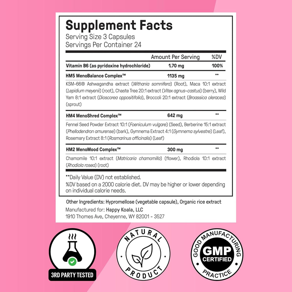 MEOED Hormone Harmony | Menopause Relief | 72 Vegan Capsules | Organic Wellness Hub