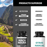 Organic Black Maca Root 500mg | Peruvian Energy, Stamina & Hormone Support | Non-GMO GMP | Organic Wellness Hub