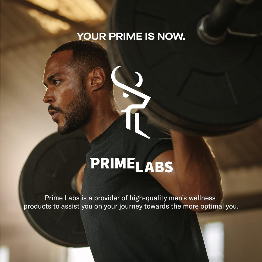 Prime Labs Prime Test Testosterone Booster for Men | Natural Stamina, Energy & Strength Supplement – 60 Caplets | Lab Tested | Organic Wellness Hub