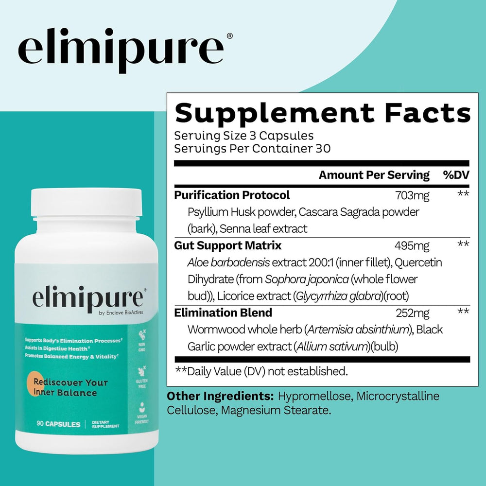 Elmipure® Digestive Detox Capsules | Lab-Tested Gut Cleanse & Elimination Support — Organic Wellness Hub