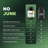 SANHEPTOP Liver Cleanse & Detox Capsules — Milk Thistle, Dandelion, Berberine, Turmeric | 70 Caps | Organic Wellness Hub