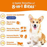 8-in-1 Bites Dog Multivitamin Soft Chews | Hip, Heart, Immunity & Gut Support - 90 Count | Organic Wellness Hub