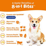 8-in-1 Bites Dog Multivitamin 3-Pack Bundle | 270 Soft Chews | Hip, Heart & Immunity Support | Organic Wellness Hub