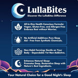 LullaBites Natural Sleep Gummies - Melatonin-Free Sweet Strawberry Stars for Deep Sleep, Relaxation & Stress Relief | Organic Wellness Hub