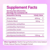Women's Probiotic + Slippery Elm Gummies | Yeast Balance, pH Support & Vaginal Health | Pineapple Flavor | 60 Count