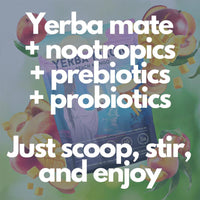 Yerba Magic Peach Mango | 30 Servings | Yerba Mate Energy Powder | No Crash Energy | Healthy Gut Support | Prebiotic and Probiotic | Low Sugar 2g | Dietary Supplement 330g